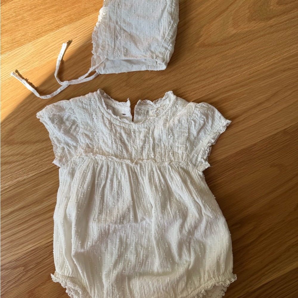 100% Cotton Bodysuit and Bonnet